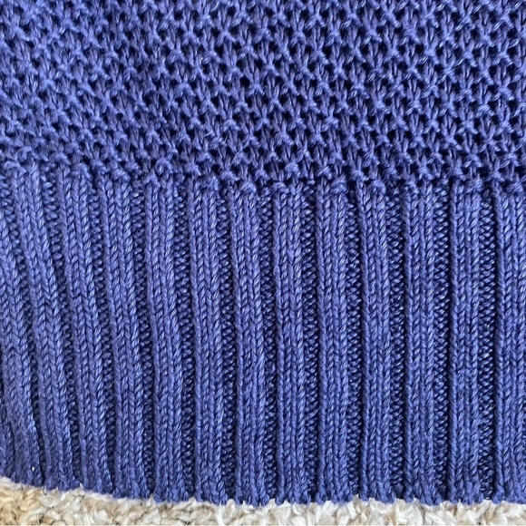 J. Crew Dip Dyed Beach Sweater Linen Crewneck Open Knit Coastal Relaxed Resort S - Picture 13 of 16